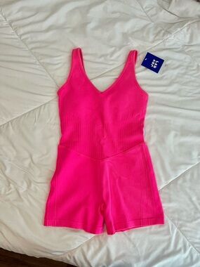NWT seamless hot pink athletic romper